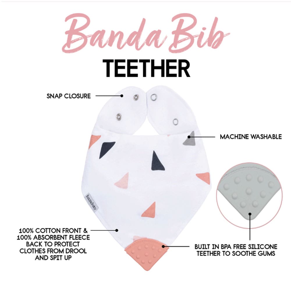 BandaBib with Teether 4-Pack: Ava