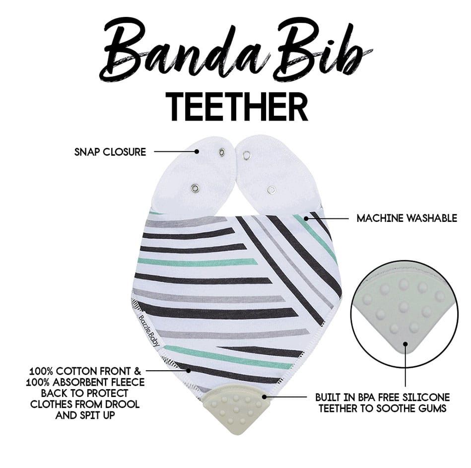 BandaBib with Teether 4-Pack: Contemporary