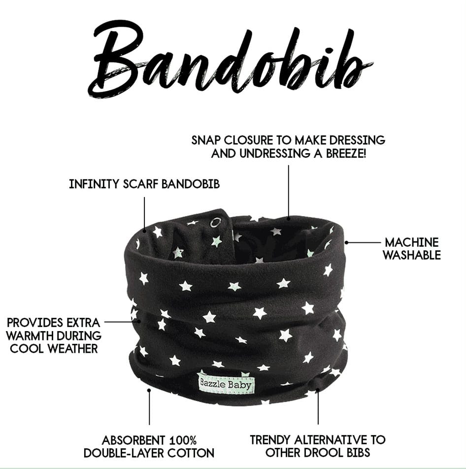 Bazzle Baby BandoBib Infinity Scarf Drool Bib 2 Pack - Various Colors