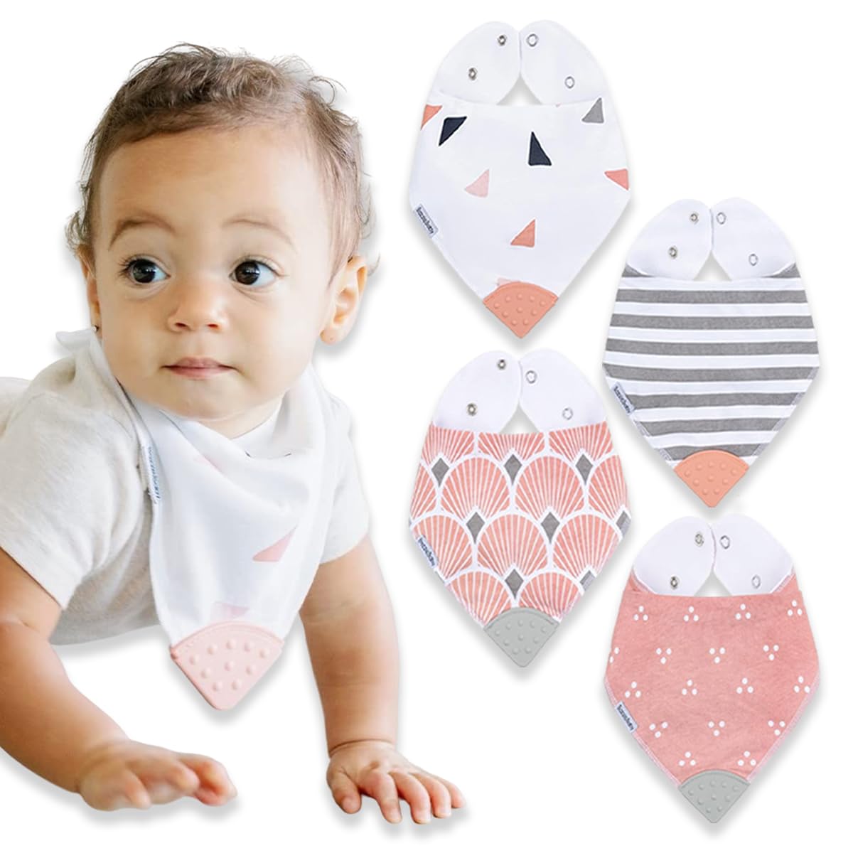 BandaBib Teether 4-Pack: Ava