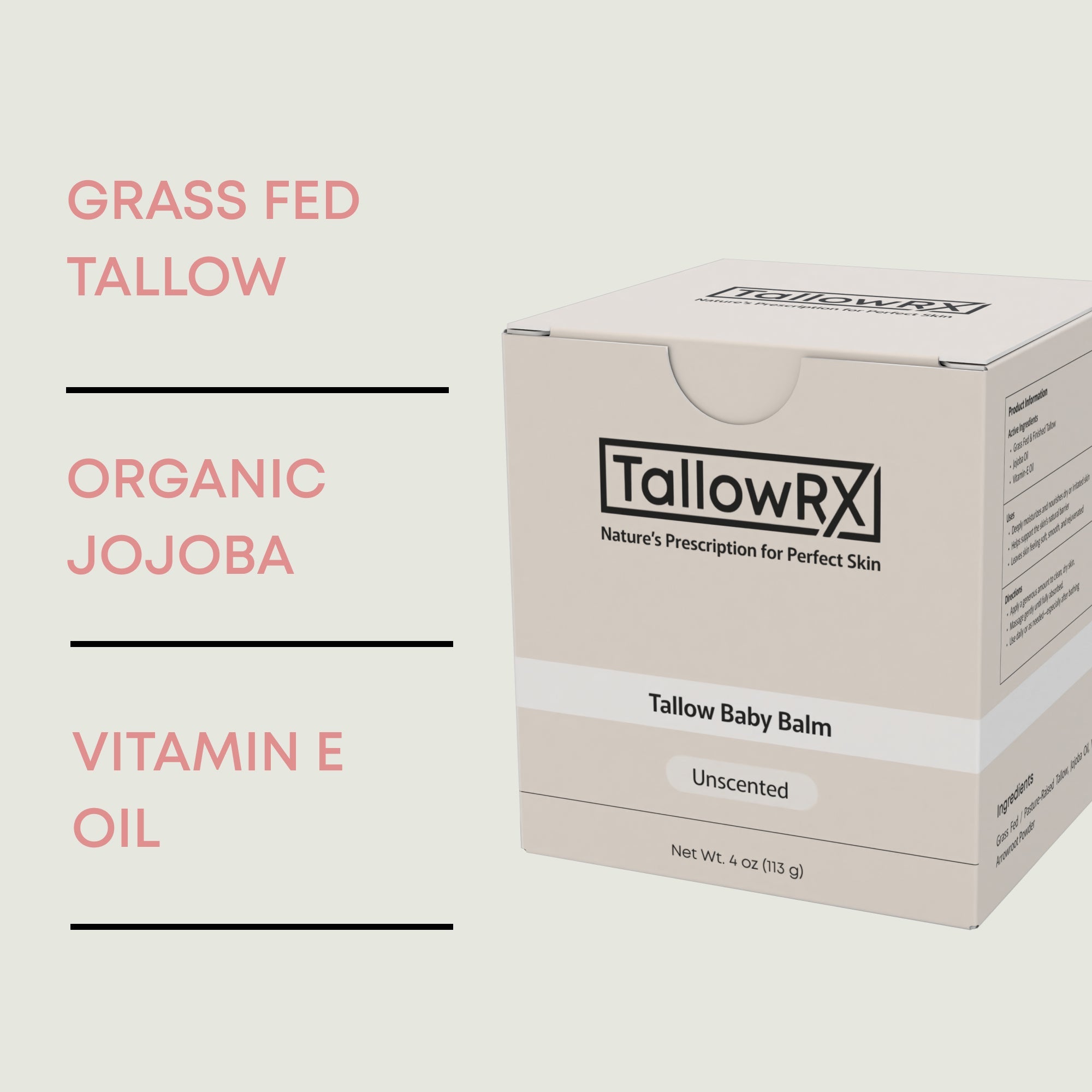 Premium Whipped Tallow Baby Balm - Natural Skin Hydration