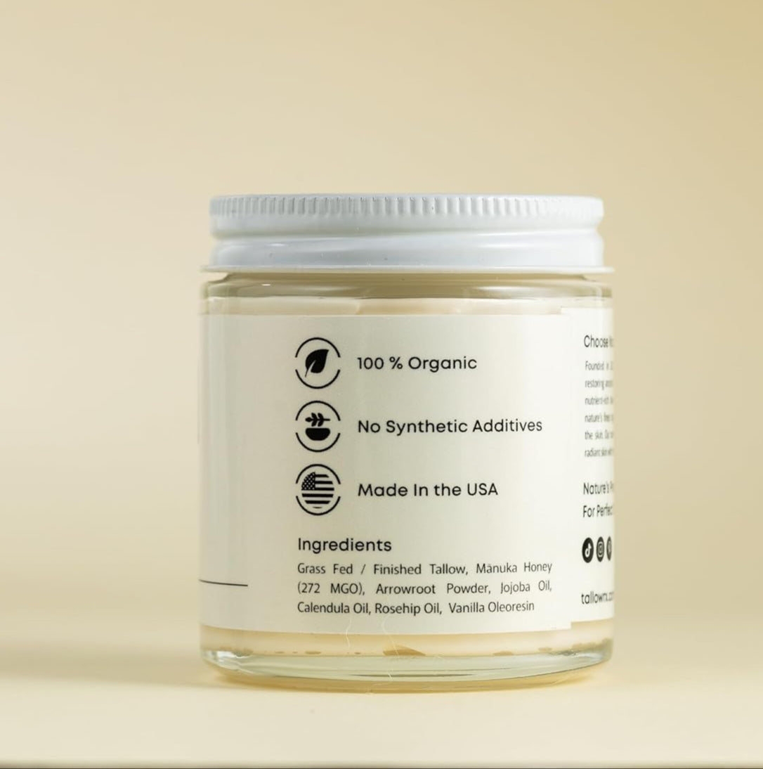 Tallow Baby Balm for Delicate Skin - For Diaper Rash & All Natural Skin Hydration