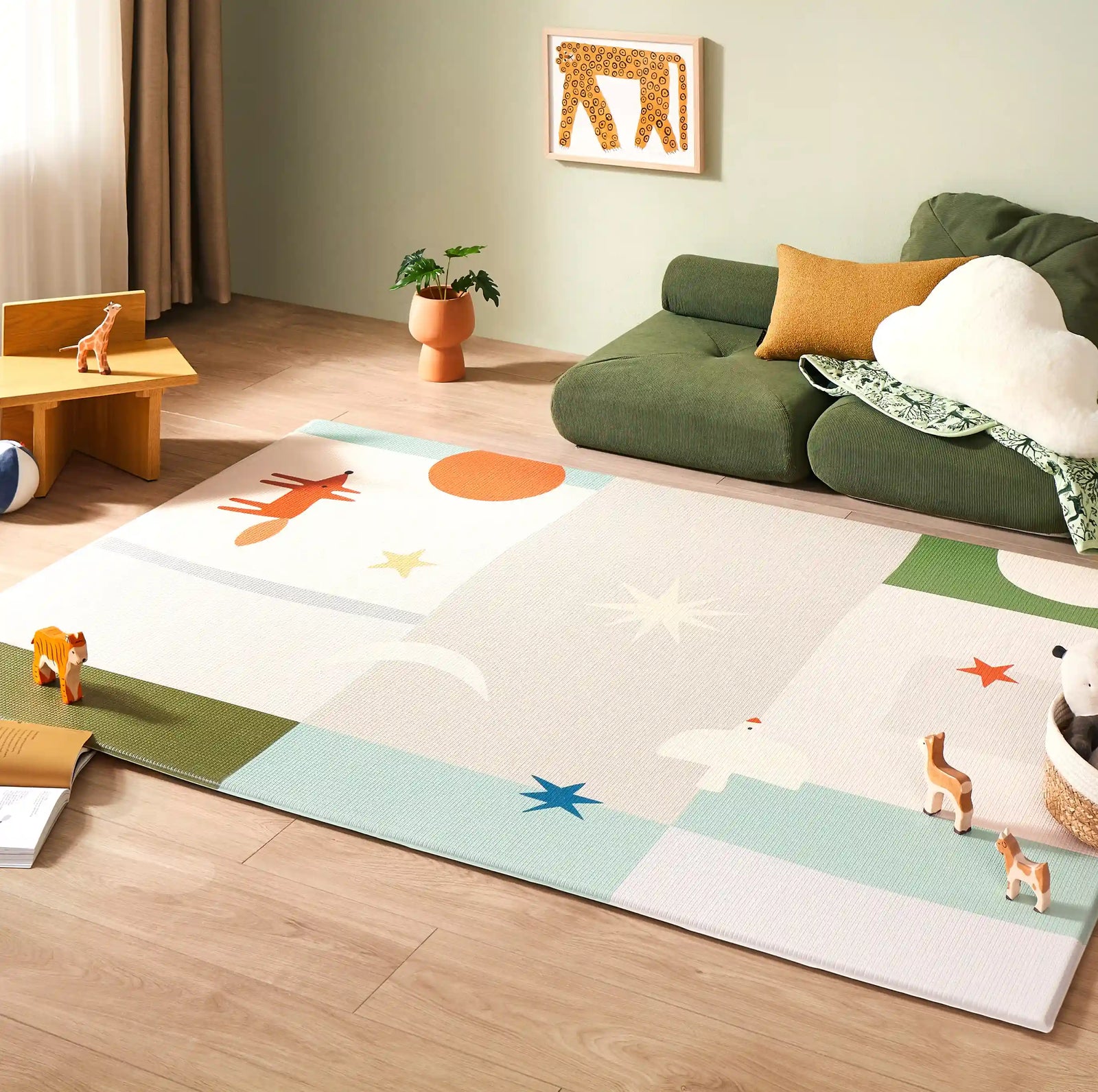 Double-Sided Baby Playmat Forest Track Wonder
