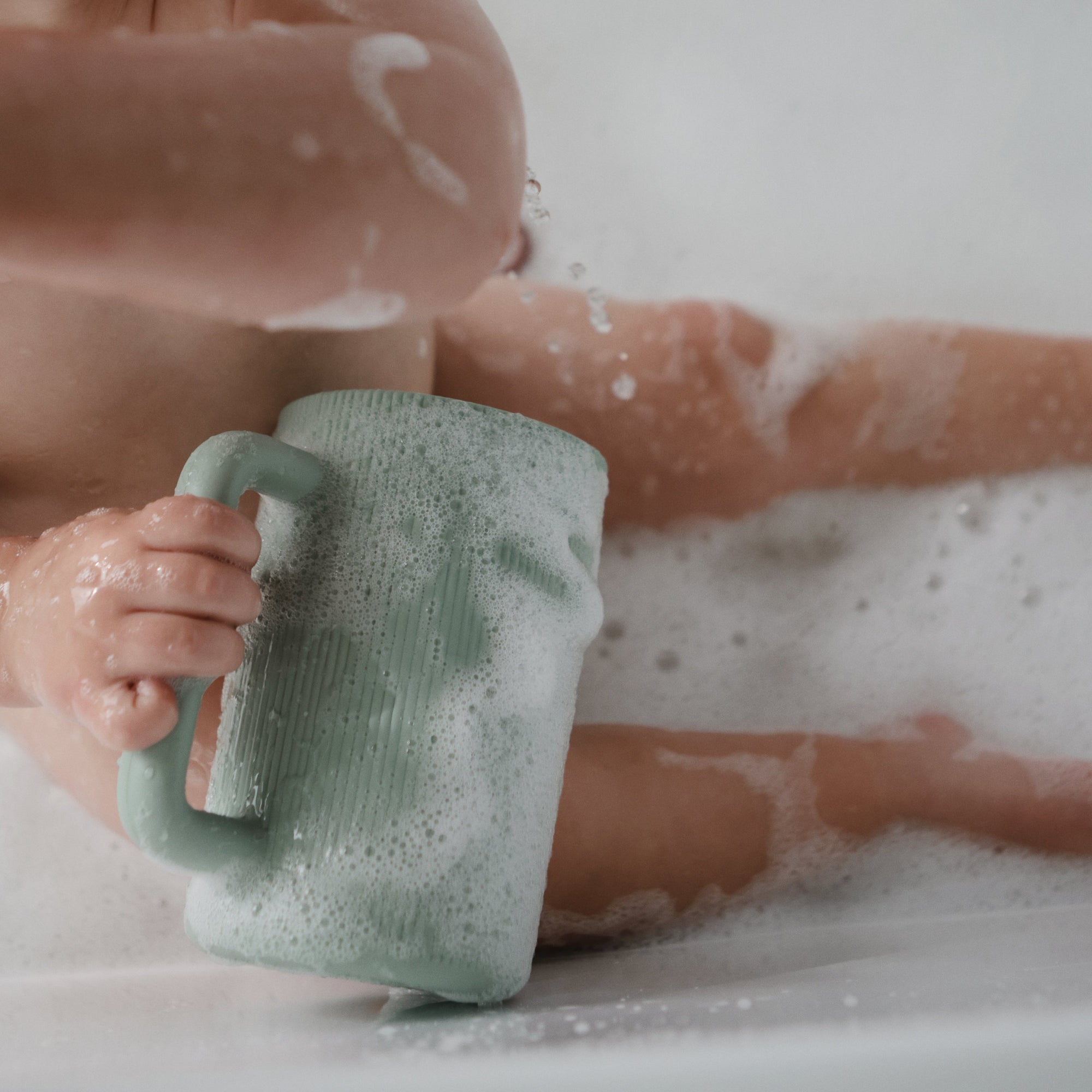 Fluted Modern Baby Bath Time Rinse Cup