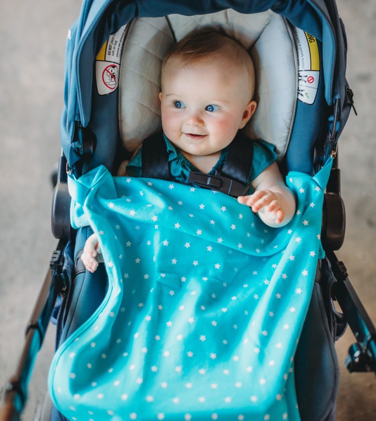 Shibori Tie-Dye Clip on Stroller GoBlanket