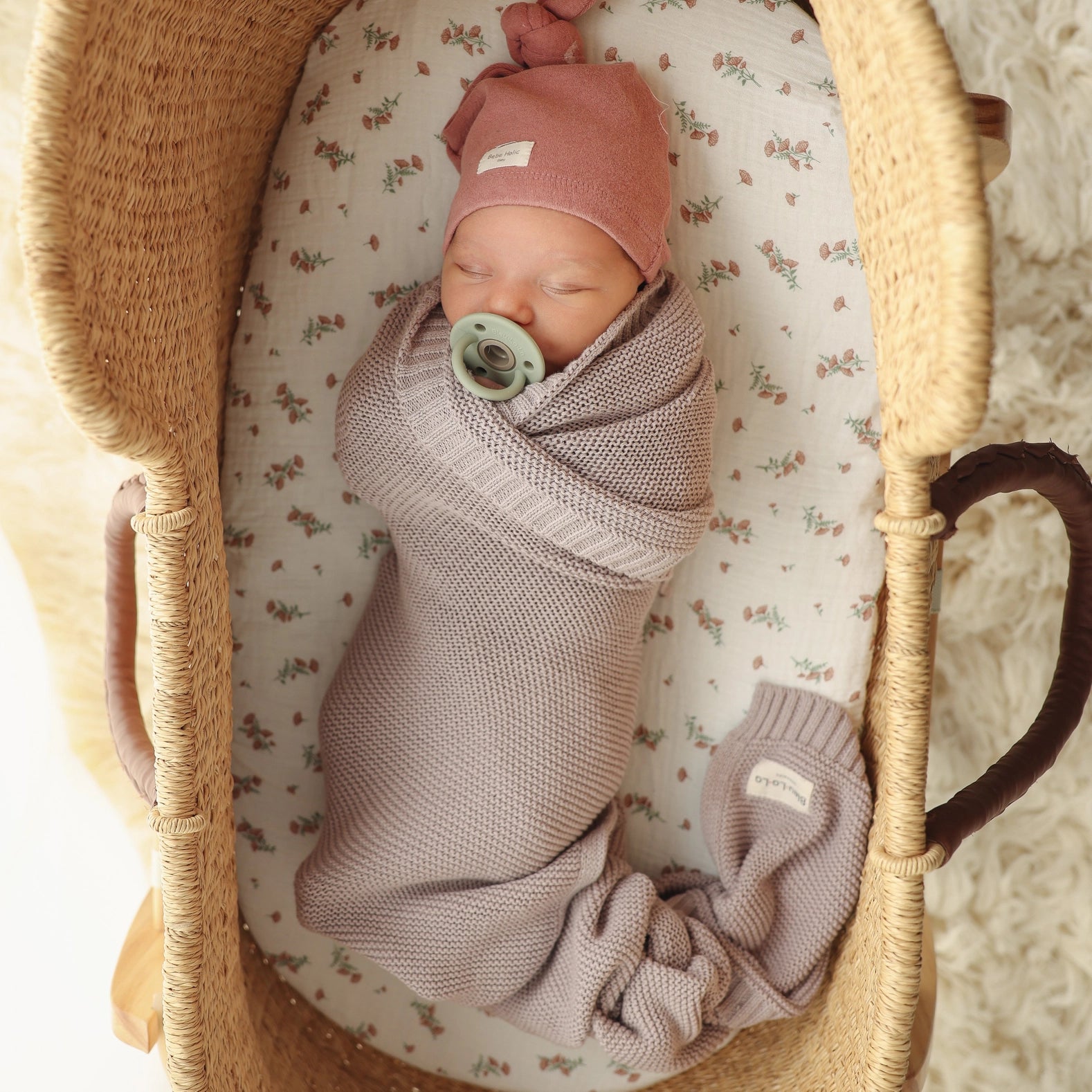 Organic Lux Cotton Swaddle Receiving Baby Blanket