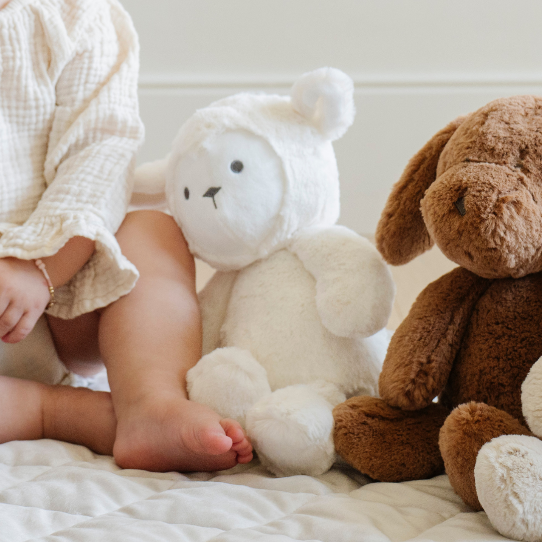 Stuffed Animals - Puppy, Bunny, Bear, Elephant, Lamb