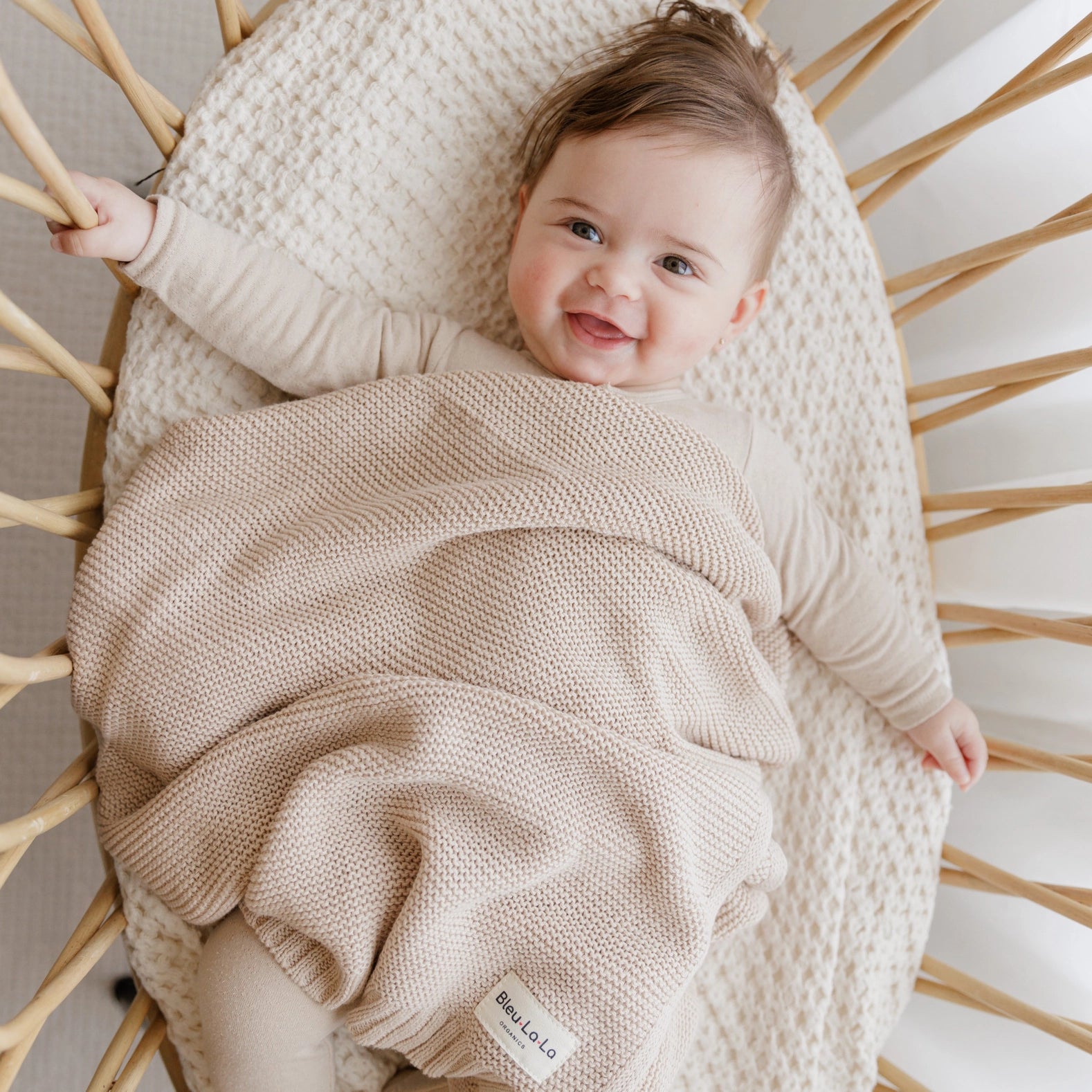 Organic Lux Cotton Swaddle Receiving Baby Blanket