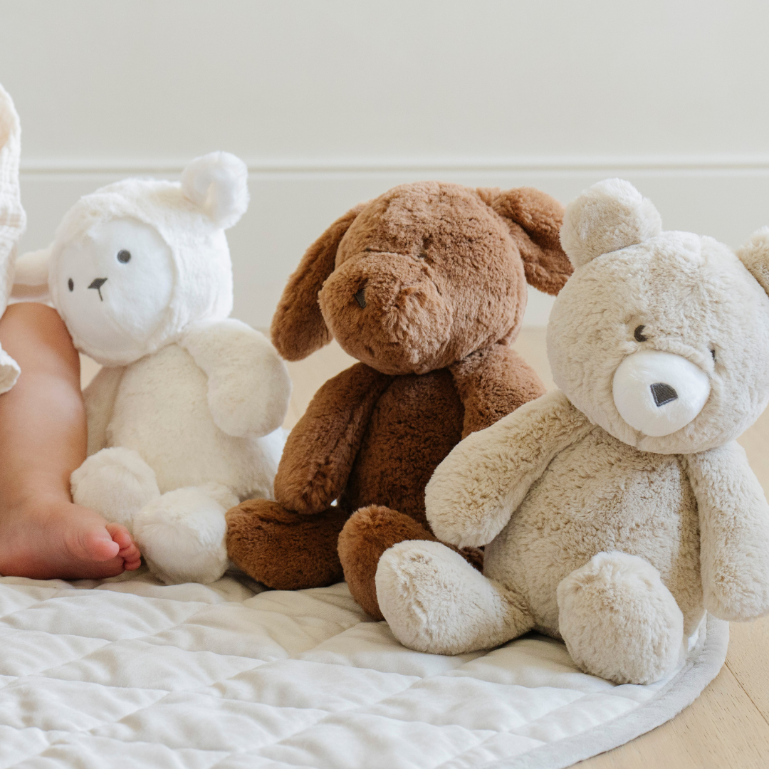 Stuffed Animals - Puppy, Bunny, Bear, Elephant, Lamb