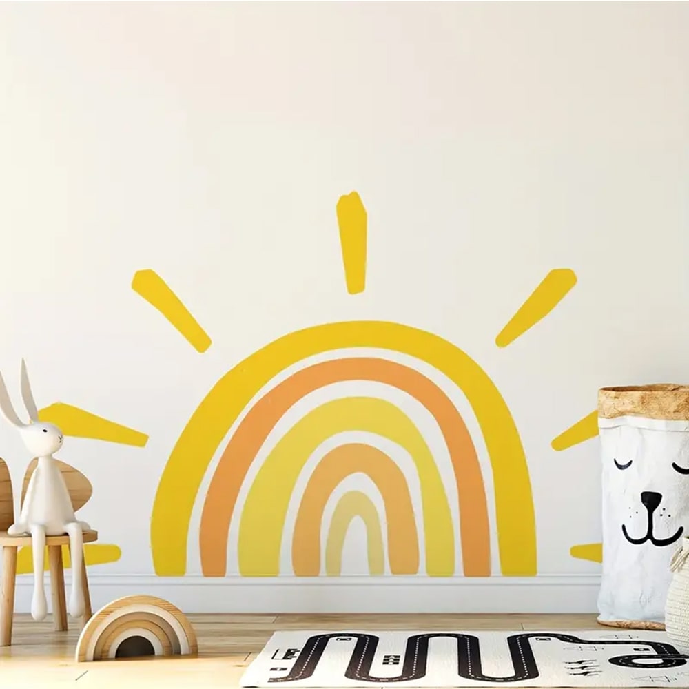 Rainbow Sun Wall Decal