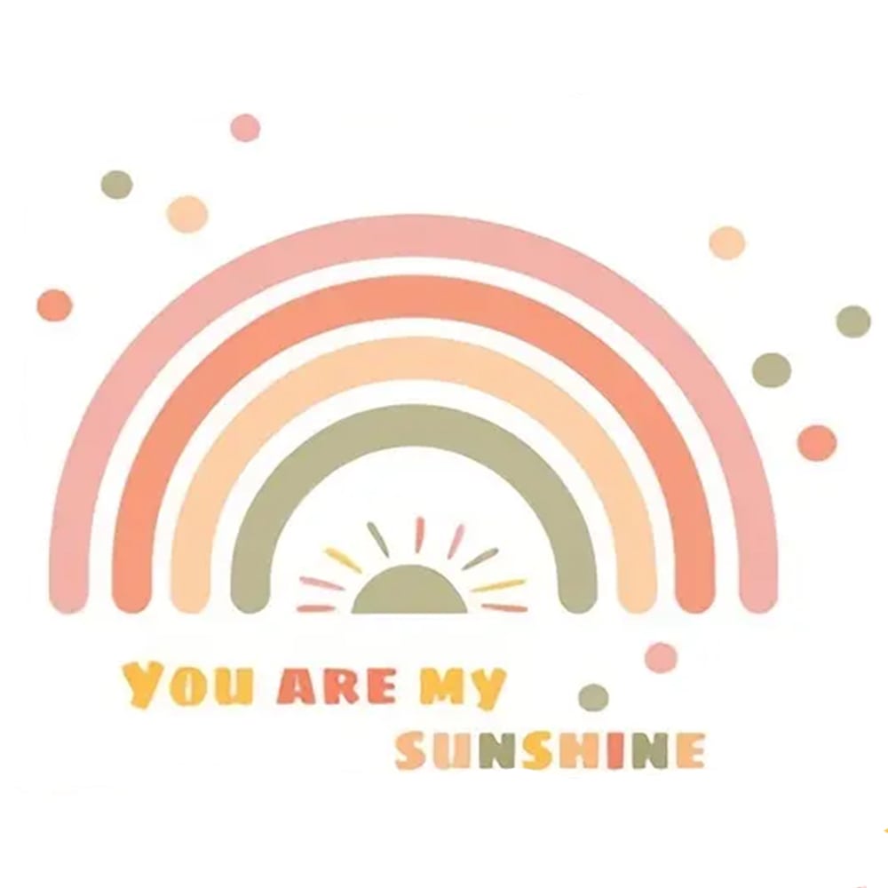 Rainbow You Are My Sunshine Wall Decal