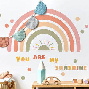 Rainbow You Are My Sunshine Wall Decal