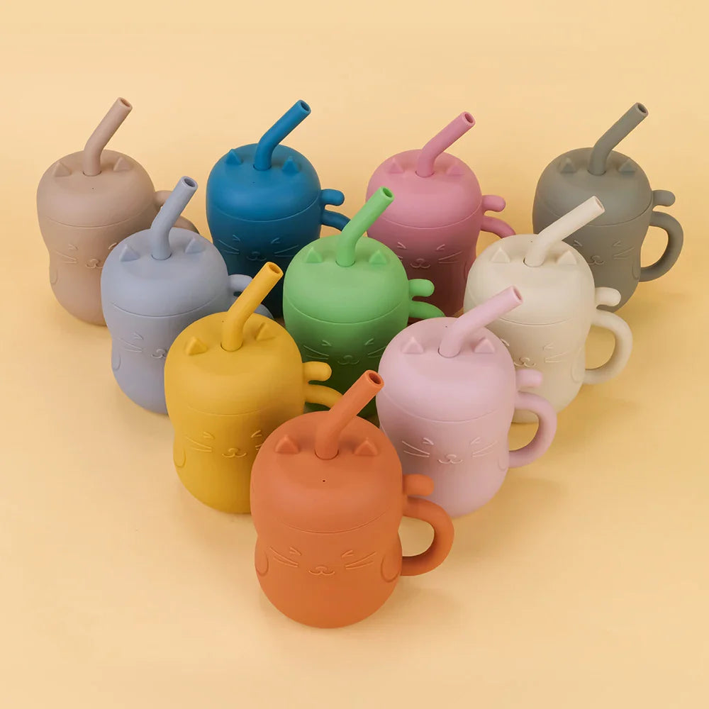 Stay Hydrated in Style: Silicone Straw Water Bottle