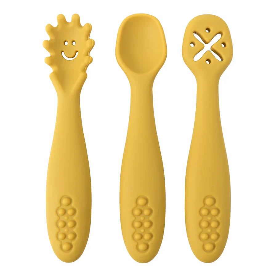 Silicone Learning Spoons for Toddler - Set of 3
