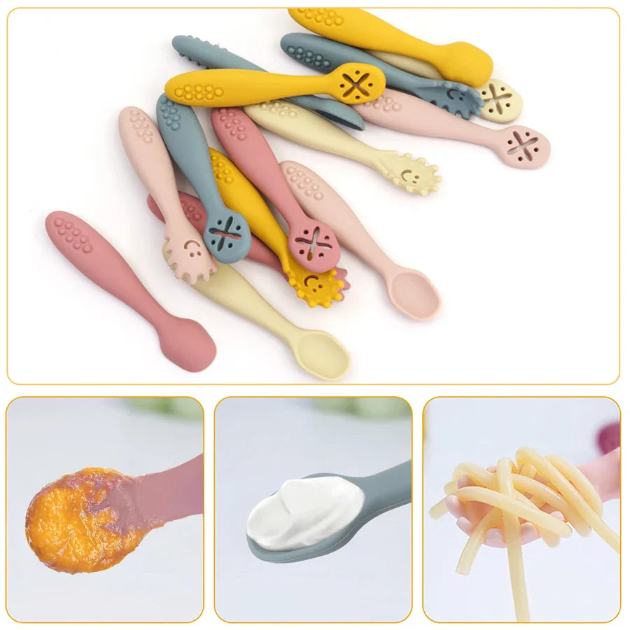 Silicone Learning Spoons for Toddler - Set of 3