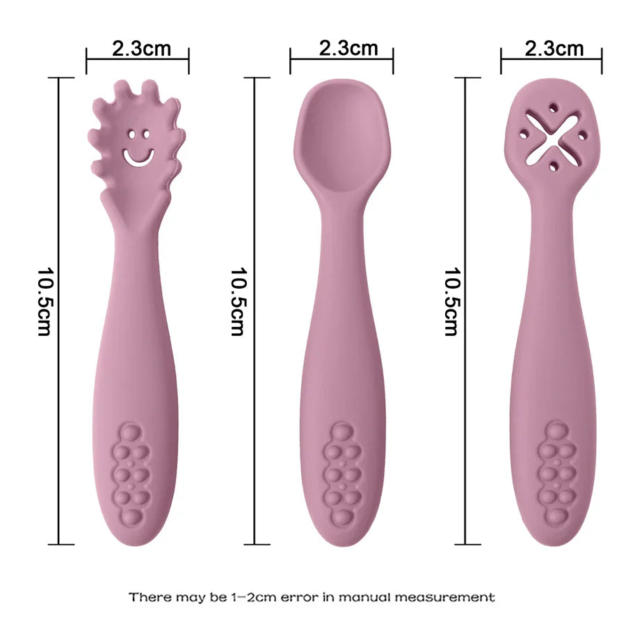 Silicone Learning Spoons for Toddler - Set of 3