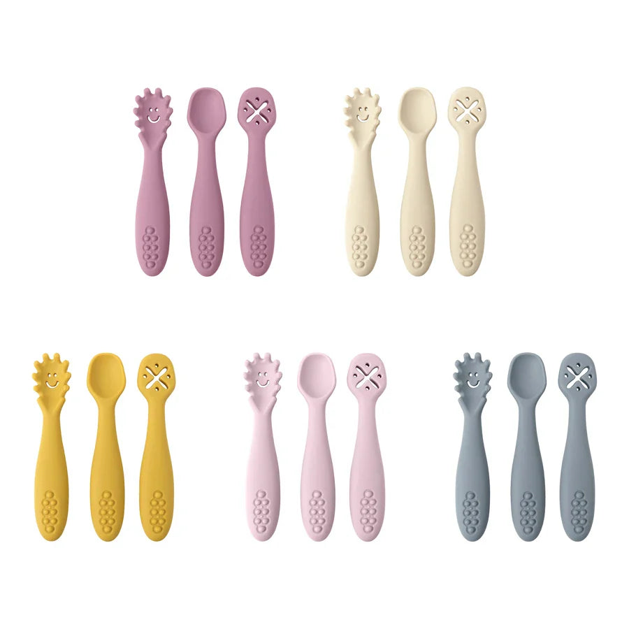 Silicone Learning Spoons for Toddler - Set of 3