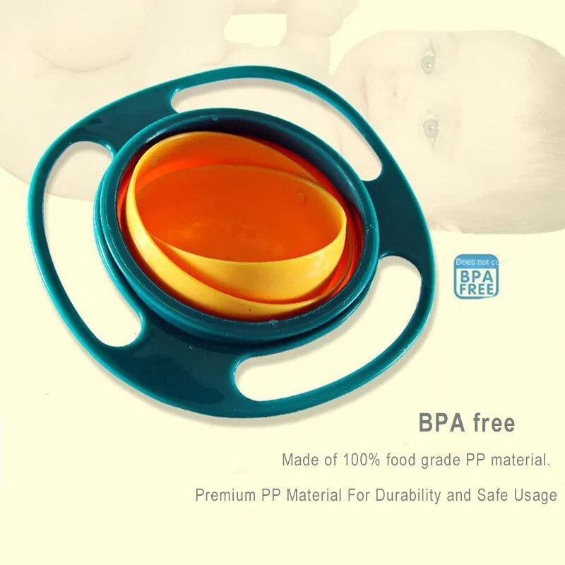 Mess-Free Mealtime: Spill Proof Gyro Bowl for Children