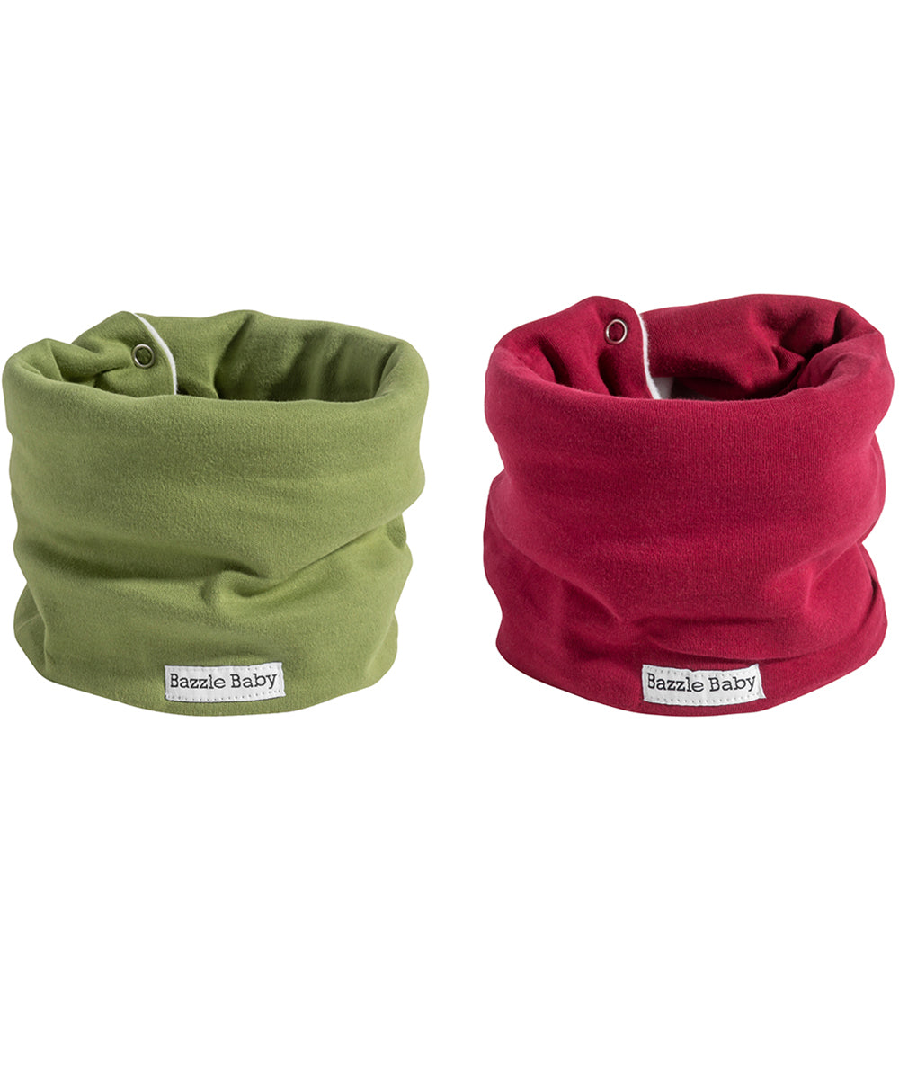 Bazzle Baby BandoBib Infinity Scarf Drool Bib 2 Pack - Various Colors