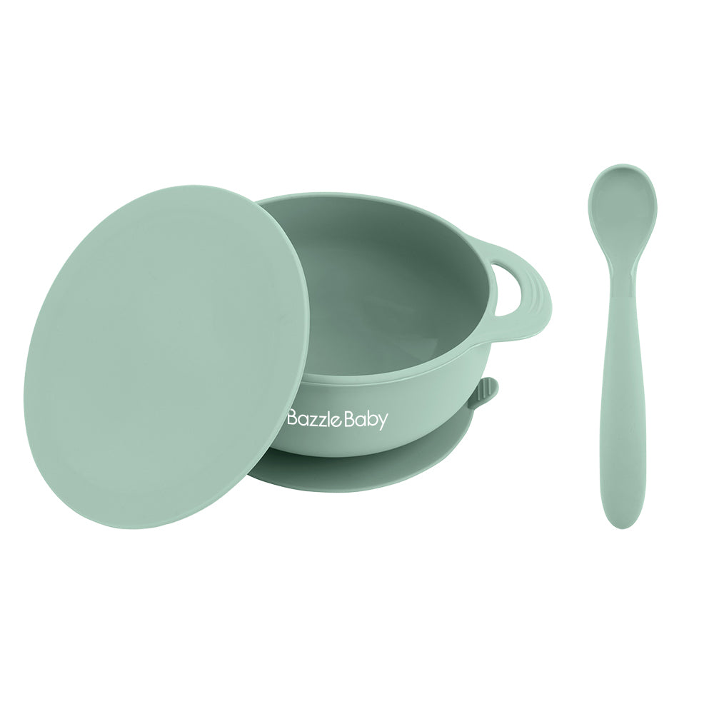Foodie® Suction Bowls with Lid + Spoon