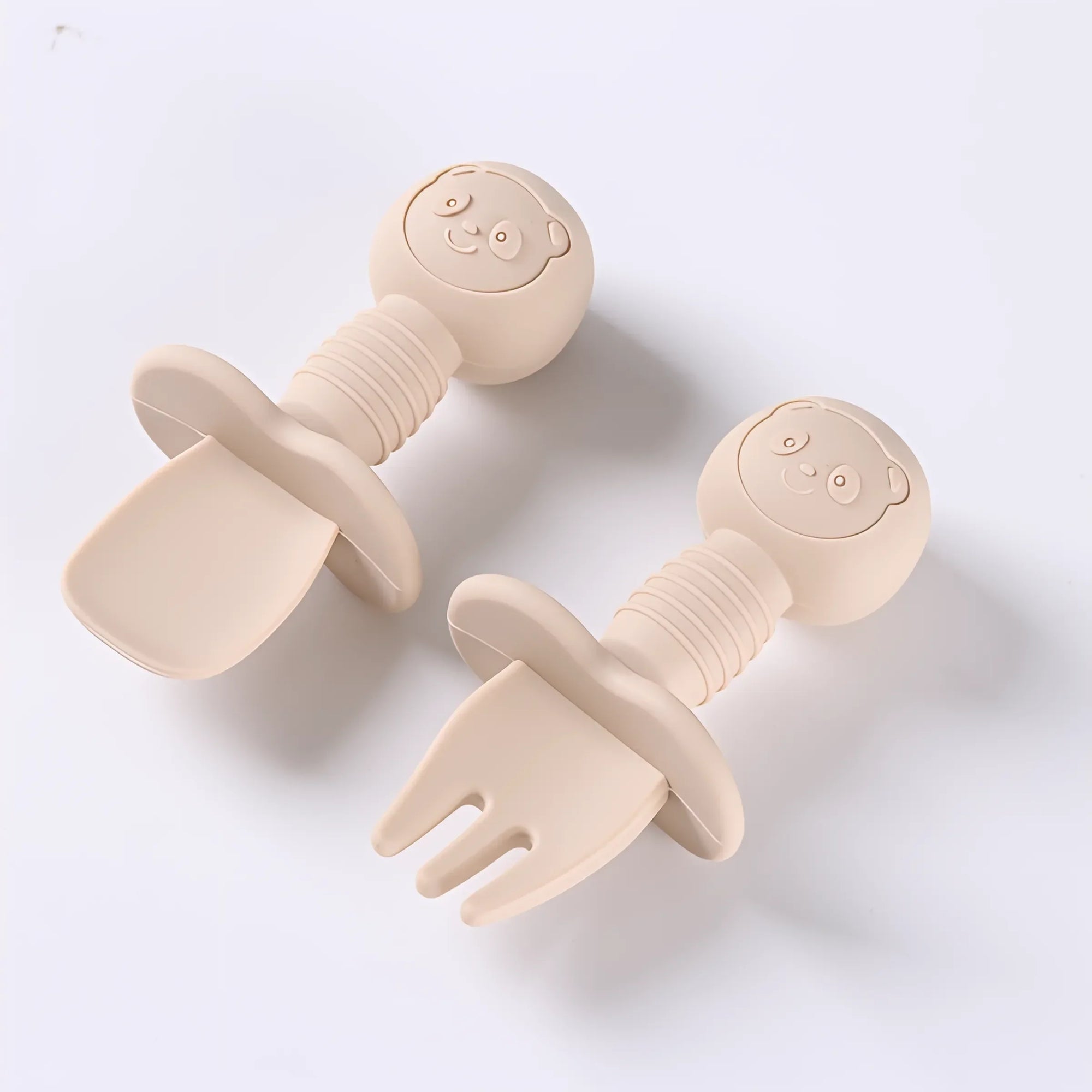2-Piece Food Grade Silicone Cutlery Set for Children