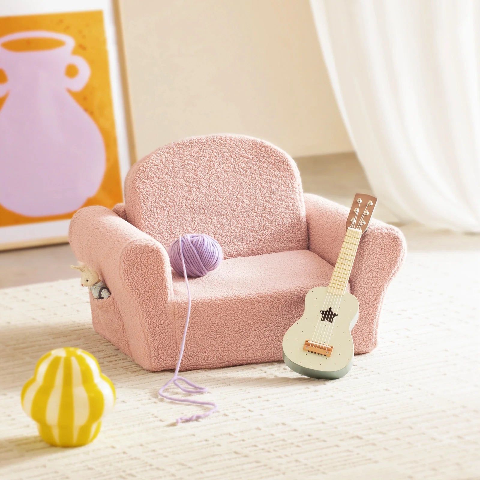Afternoon Couch —— Pink Kids Chair