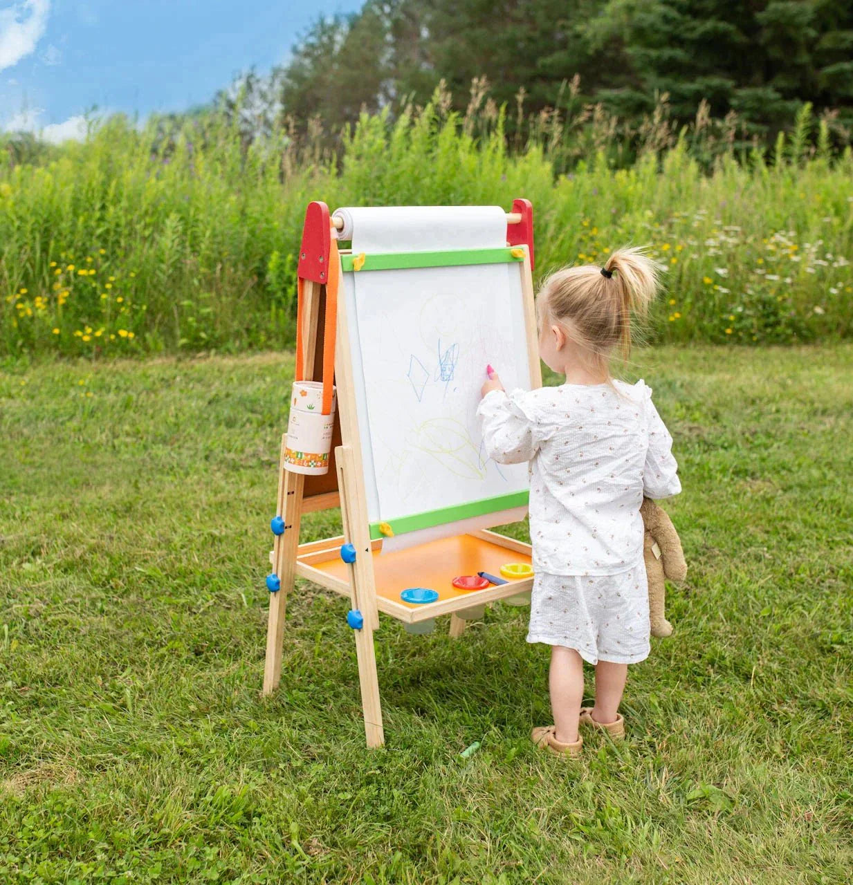 3-in-1 Art Easel & Paper Roll Set