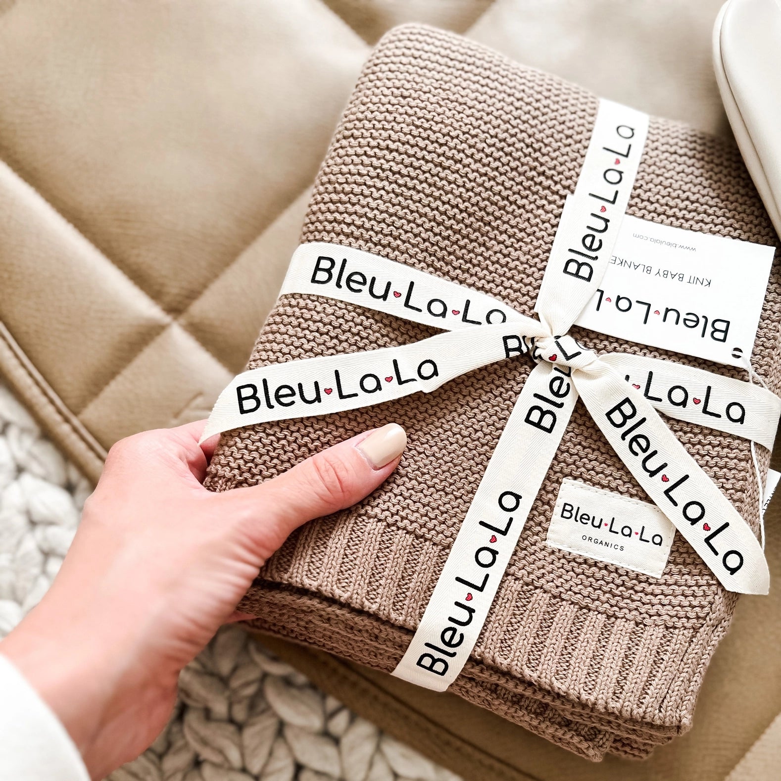 Organic Lux Cotton Swaddle Receiving Baby Blanket