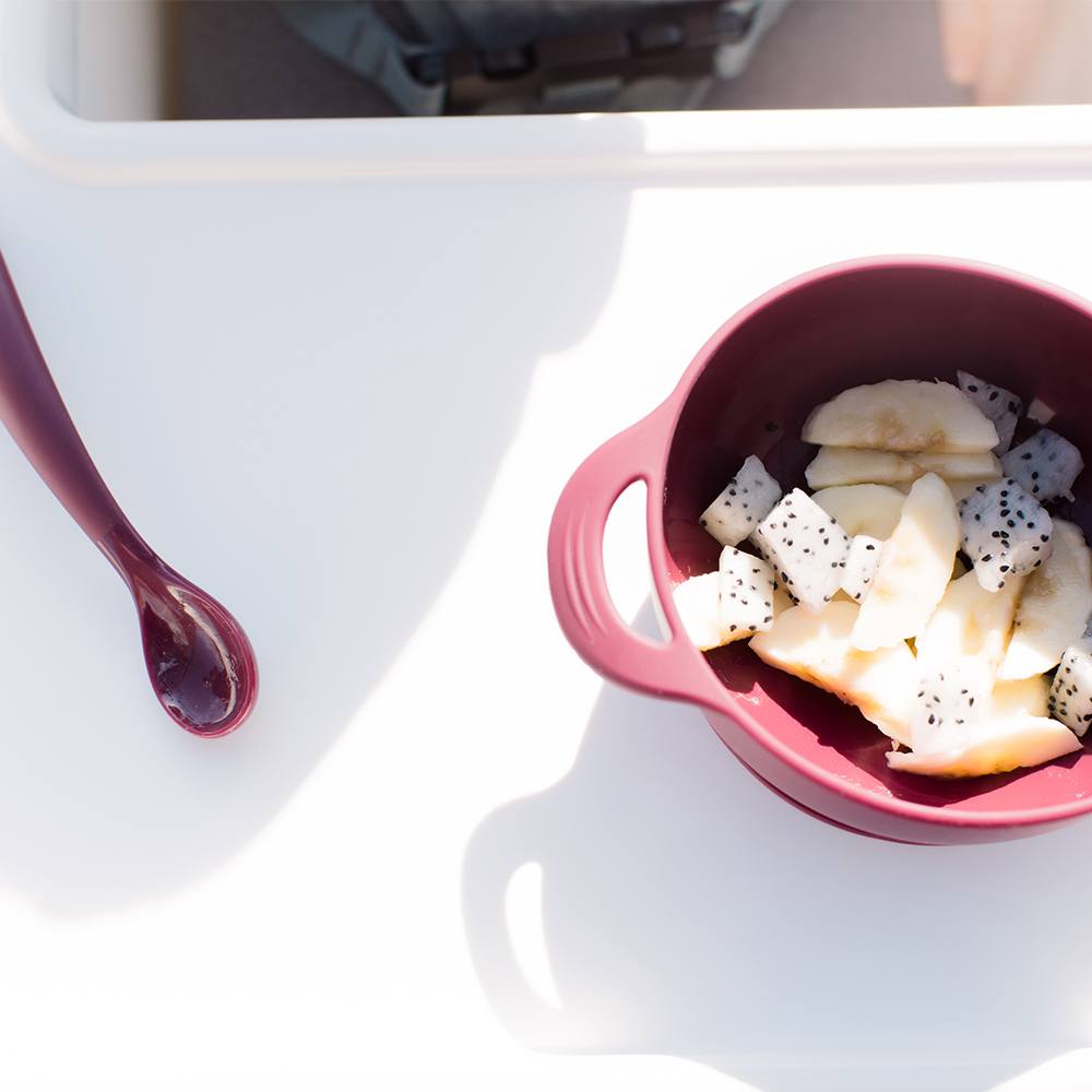 Foodie® Bowl with Lid + Spoon 2-Pack: Cranberry