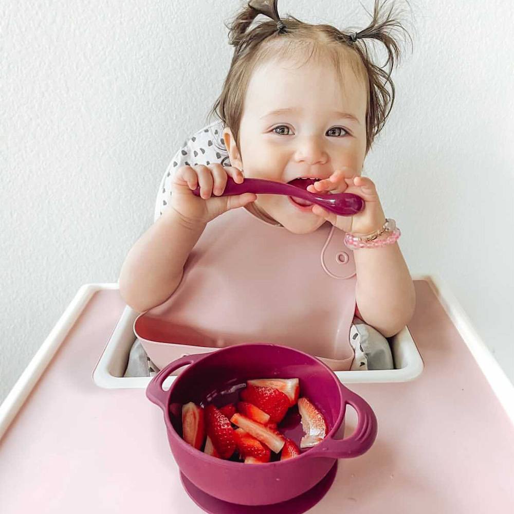 Foodie® Bowl with Lid + Spoon 2-Pack: Cranberry