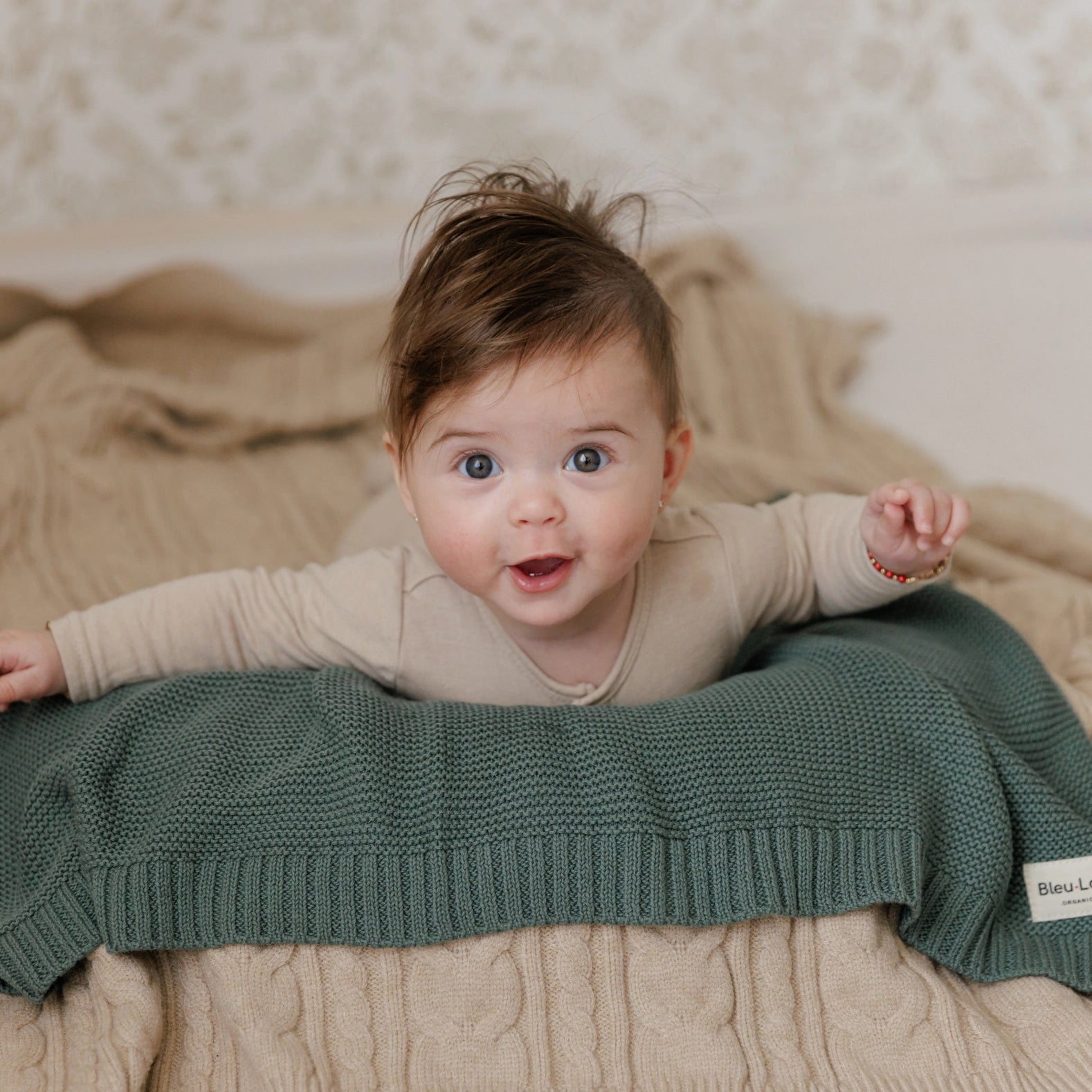 Organic Lux Cotton Swaddle Receiving Baby Blanket