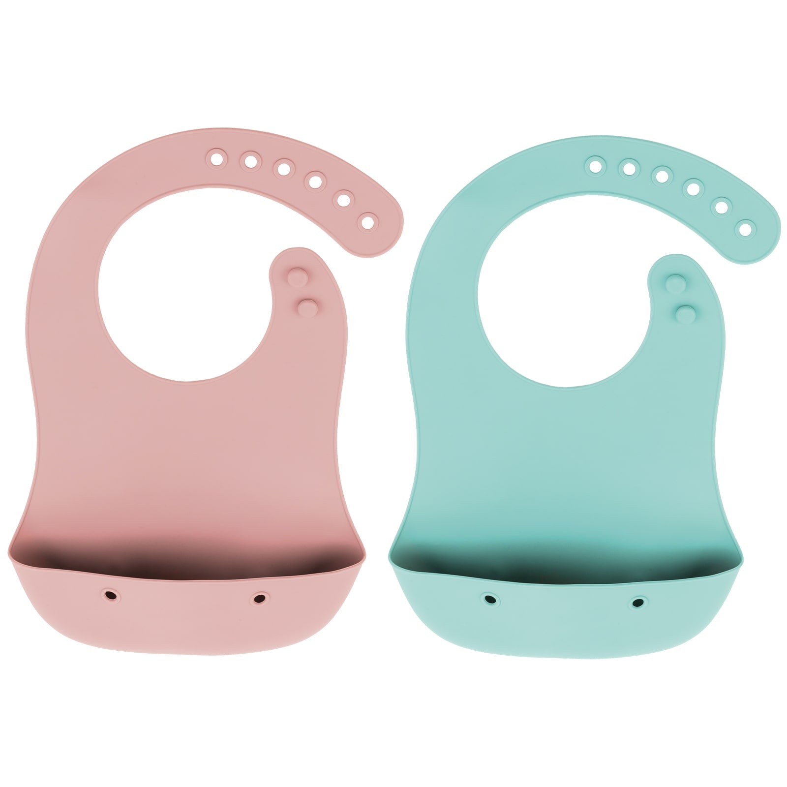 Foodie® Bib All Silicone 2-Pack: Pink & Mint