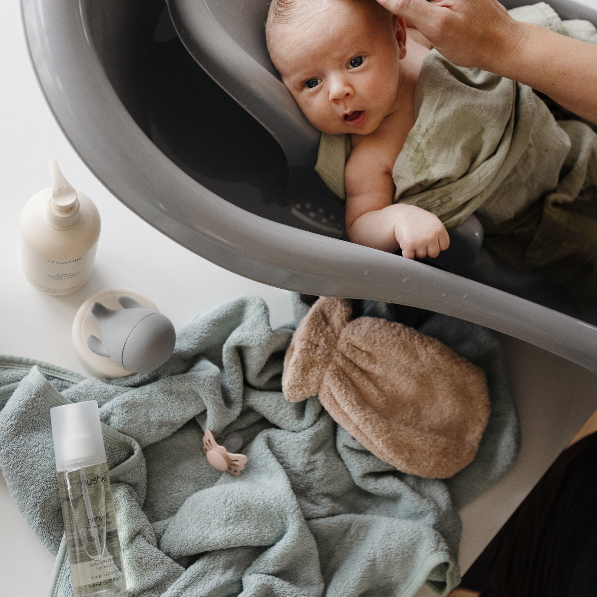 Organic Cotton Baby Bath Mitt 2-Pack