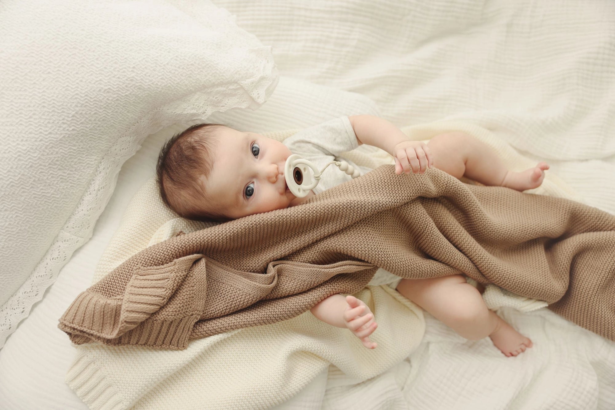 Organic Lux Cotton Swaddle Receiving Baby Blanket