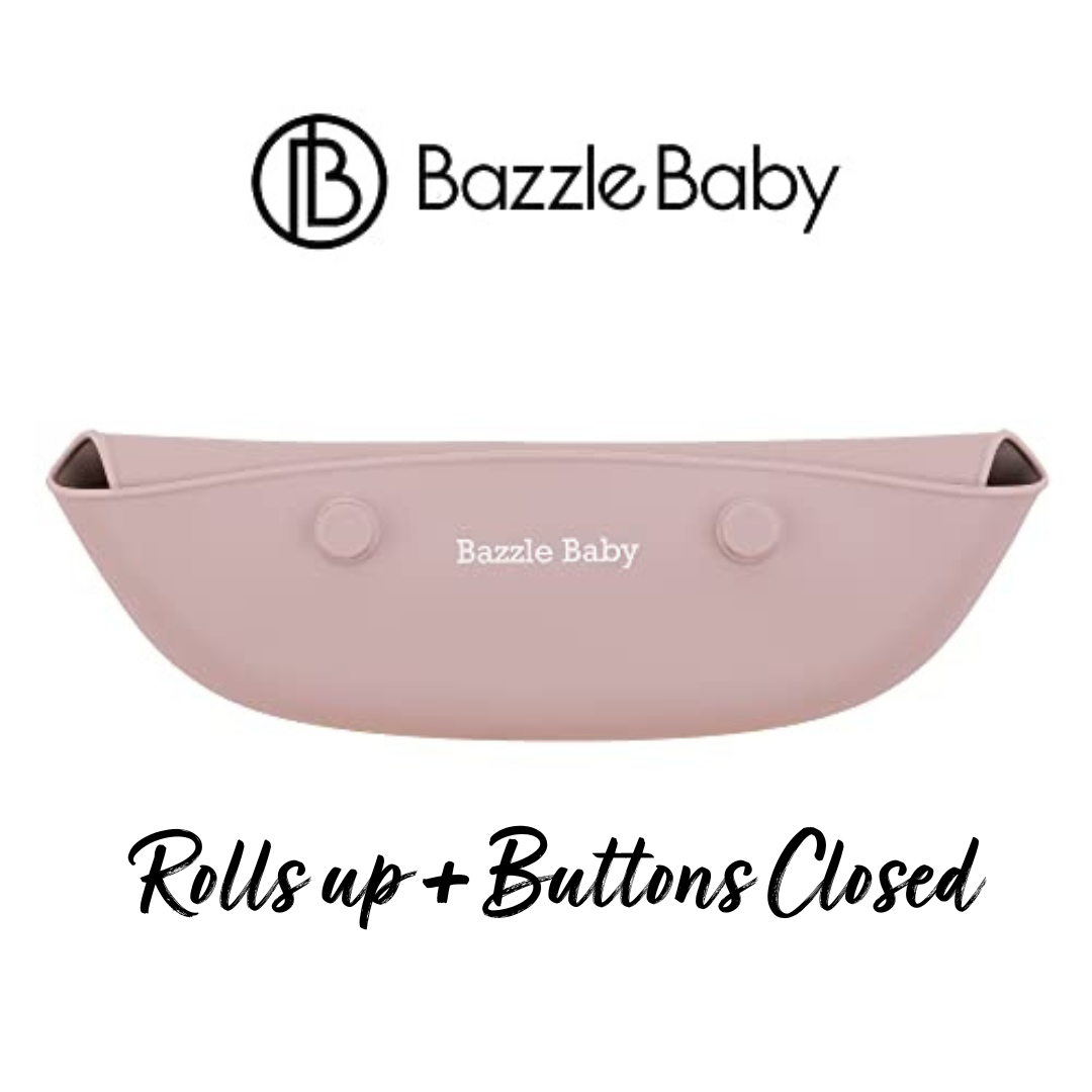 Foodie® Roll Up & Button Closed Bib 2-Pack: All Silicone