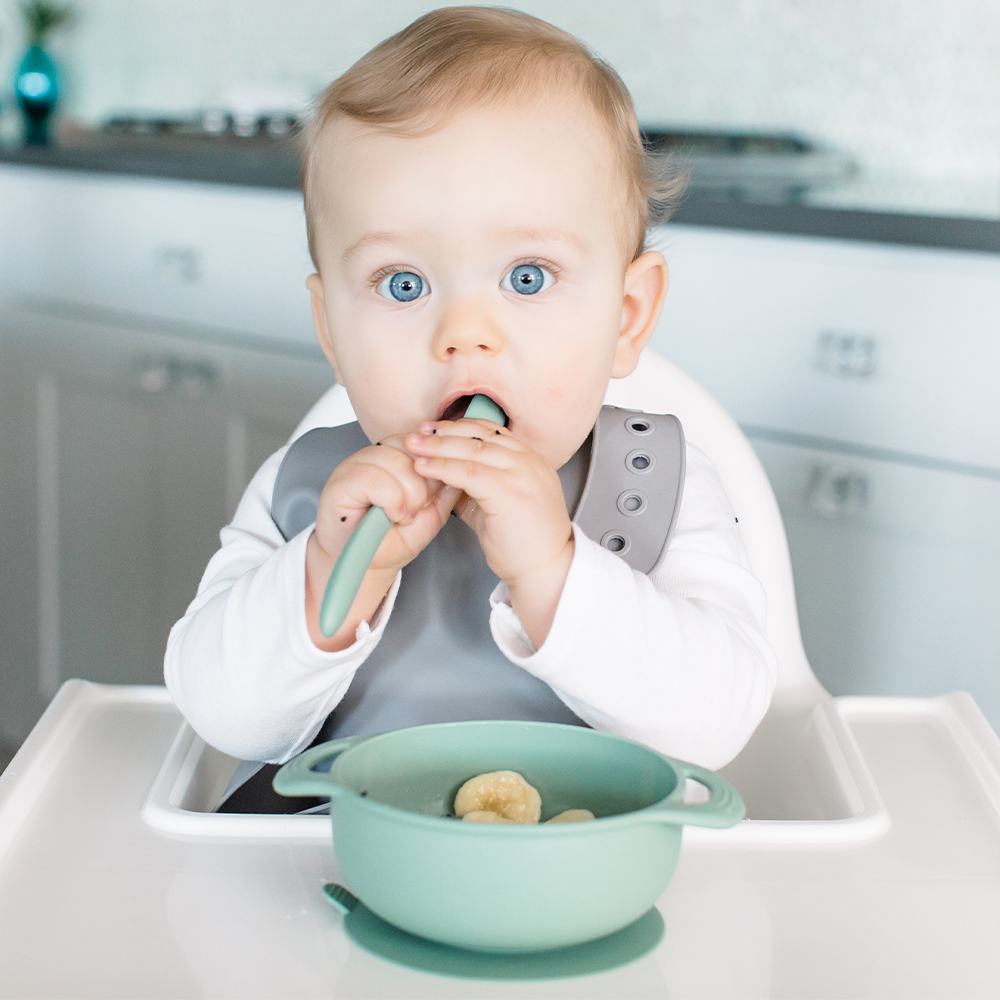 Foodie® Bowl with Lid + Spoon 2-pack: Sage