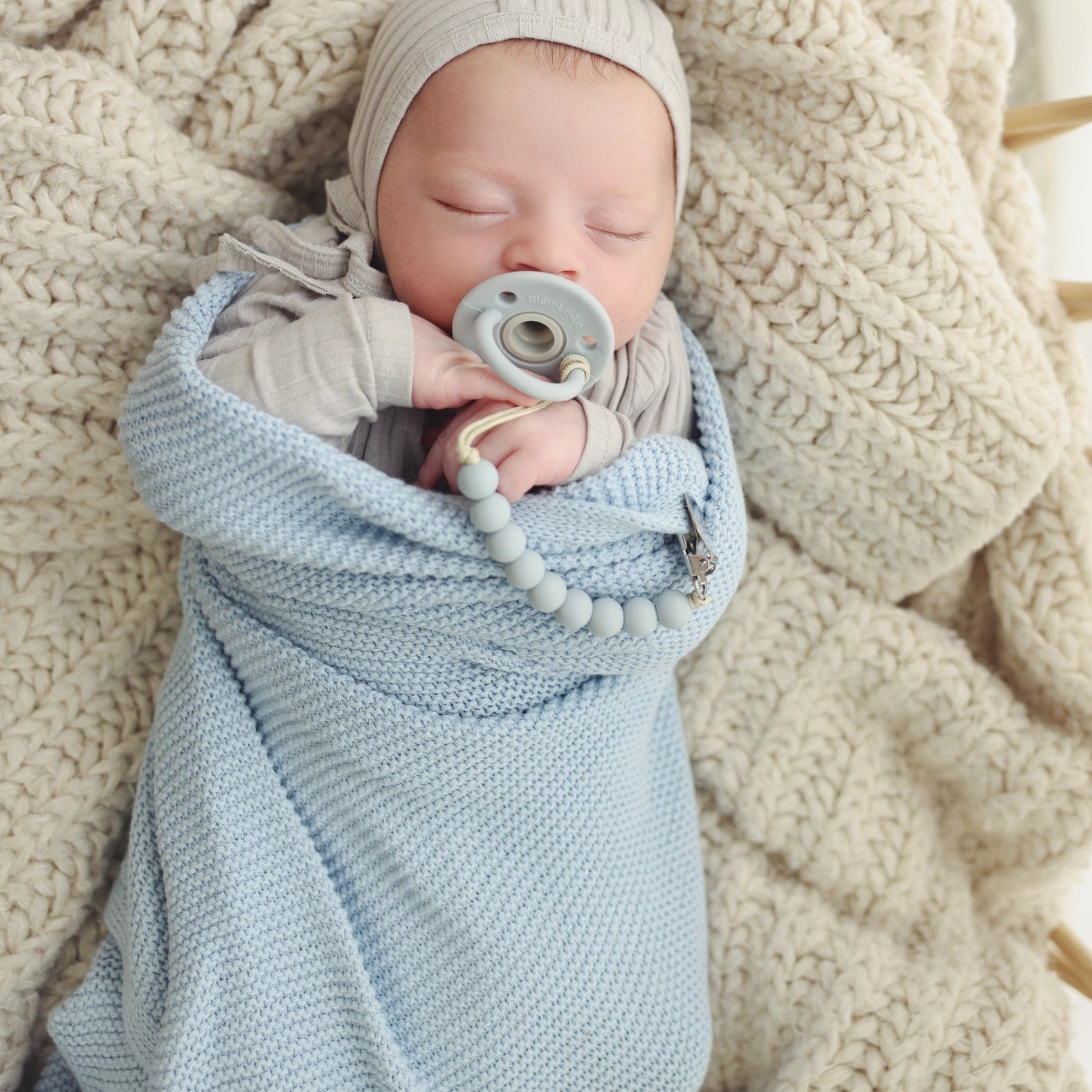 Organic Lux Cotton Swaddle Receiving Baby Blanket