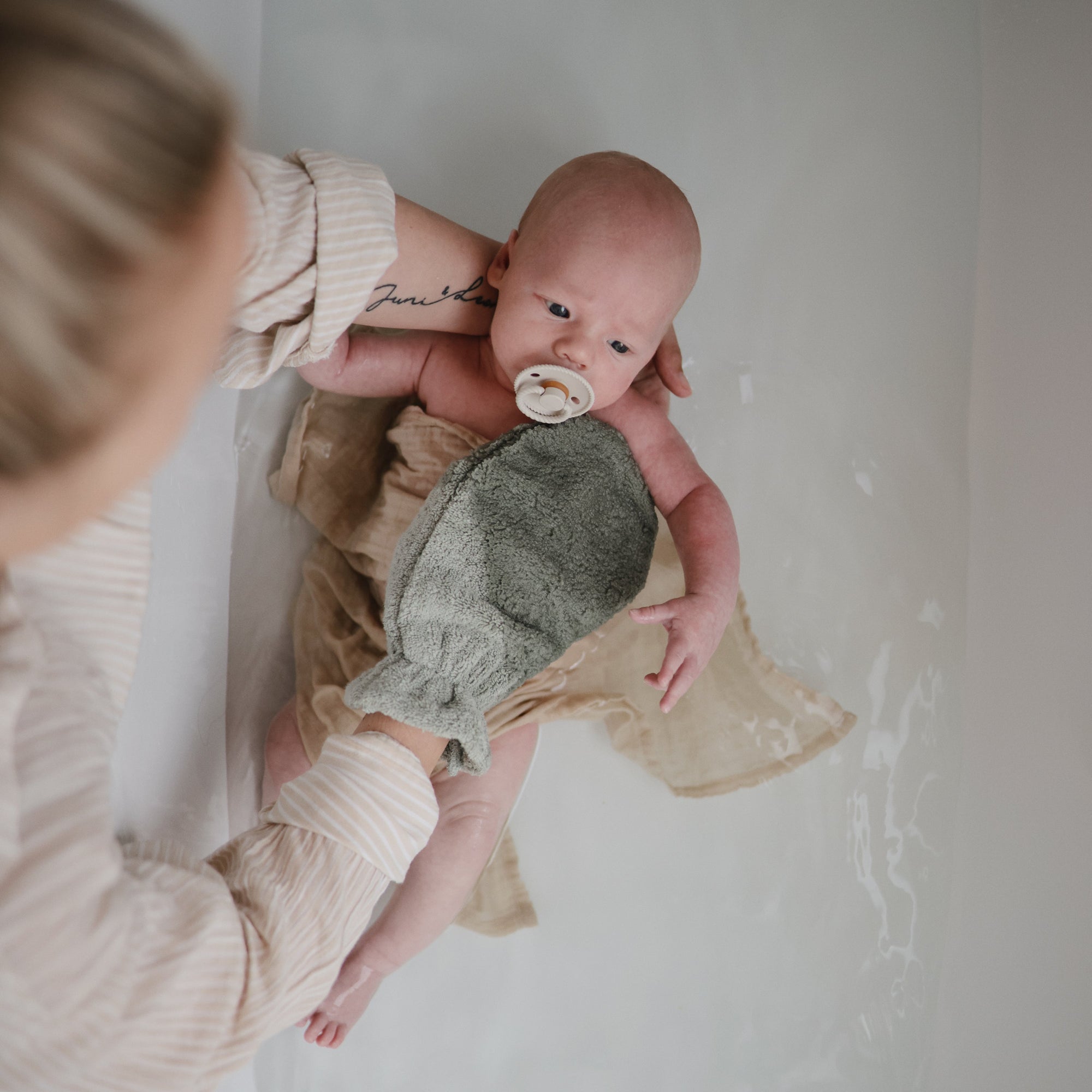 Organic Cotton Baby Bath Mitt 2-Pack