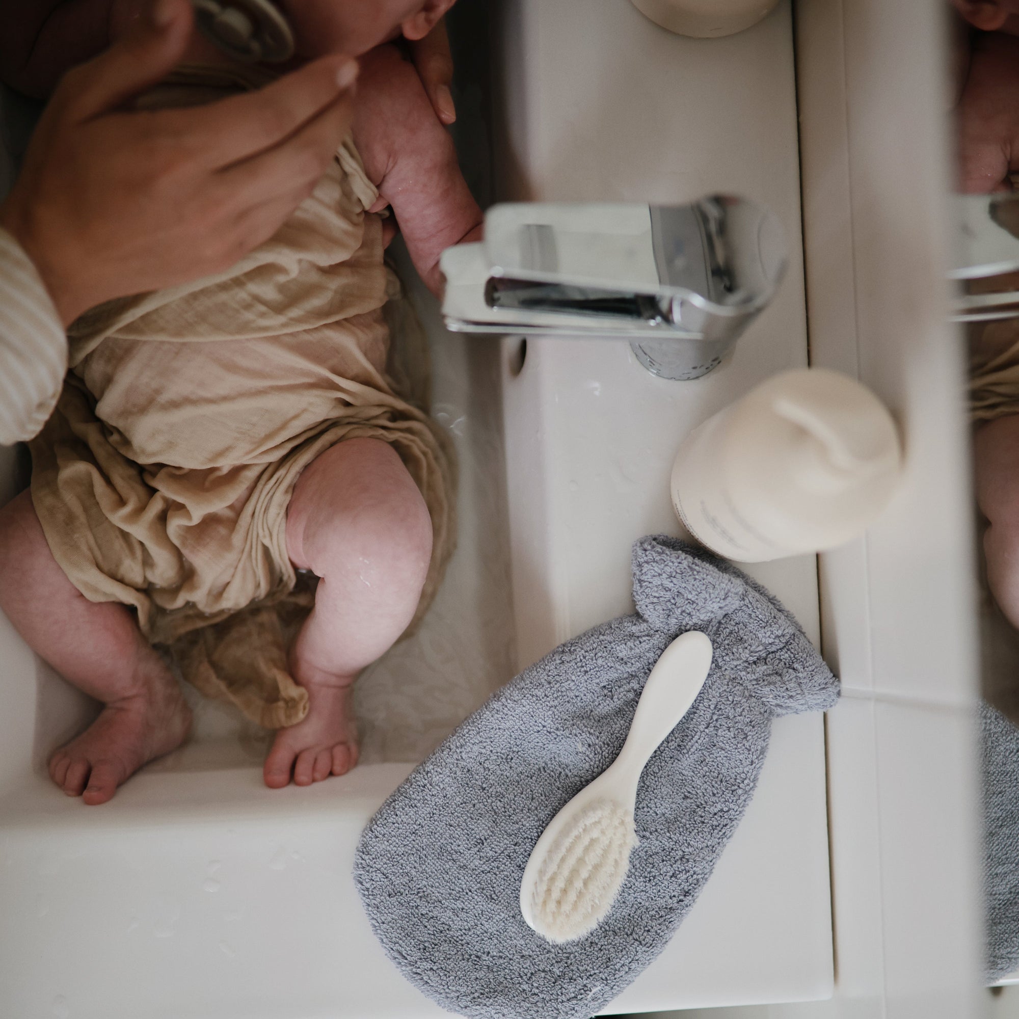Organic Cotton Baby Bath Mitt 2-Pack