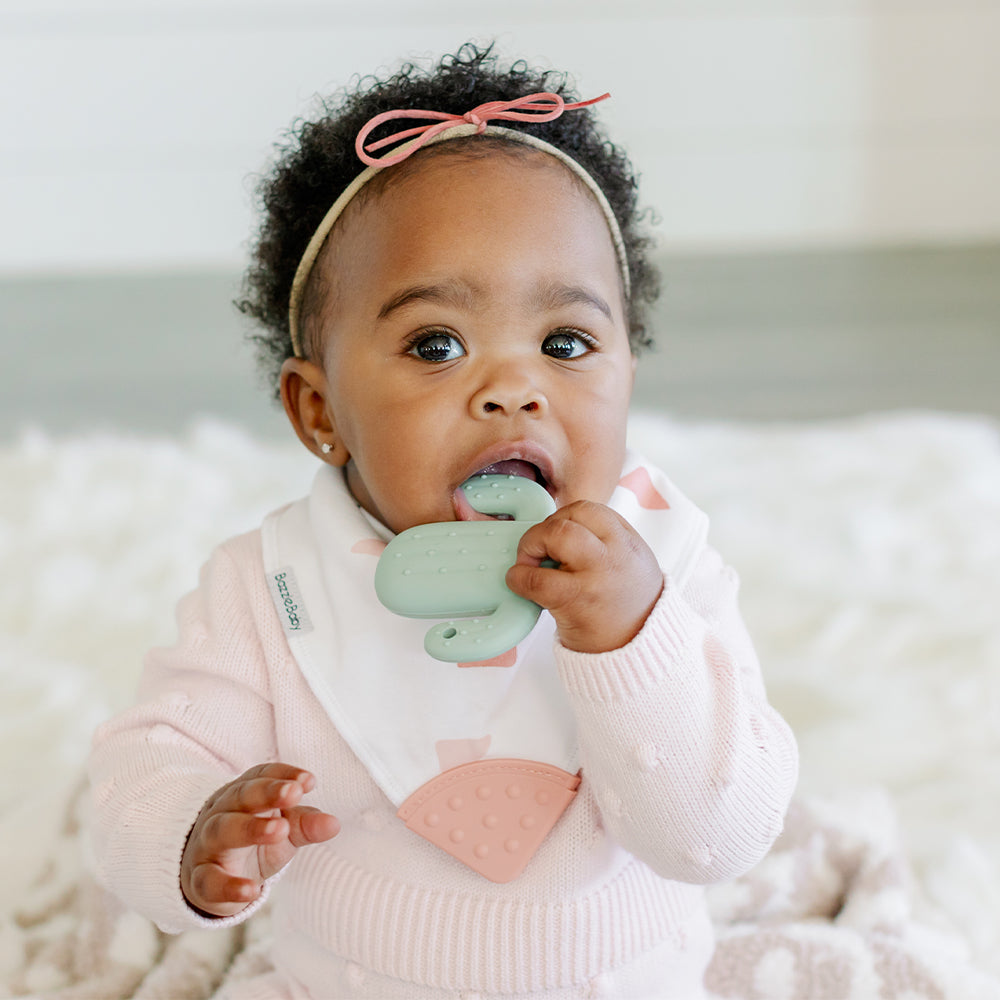 Bazzle Baby Cactus Teething Rattle and Sensory Toy