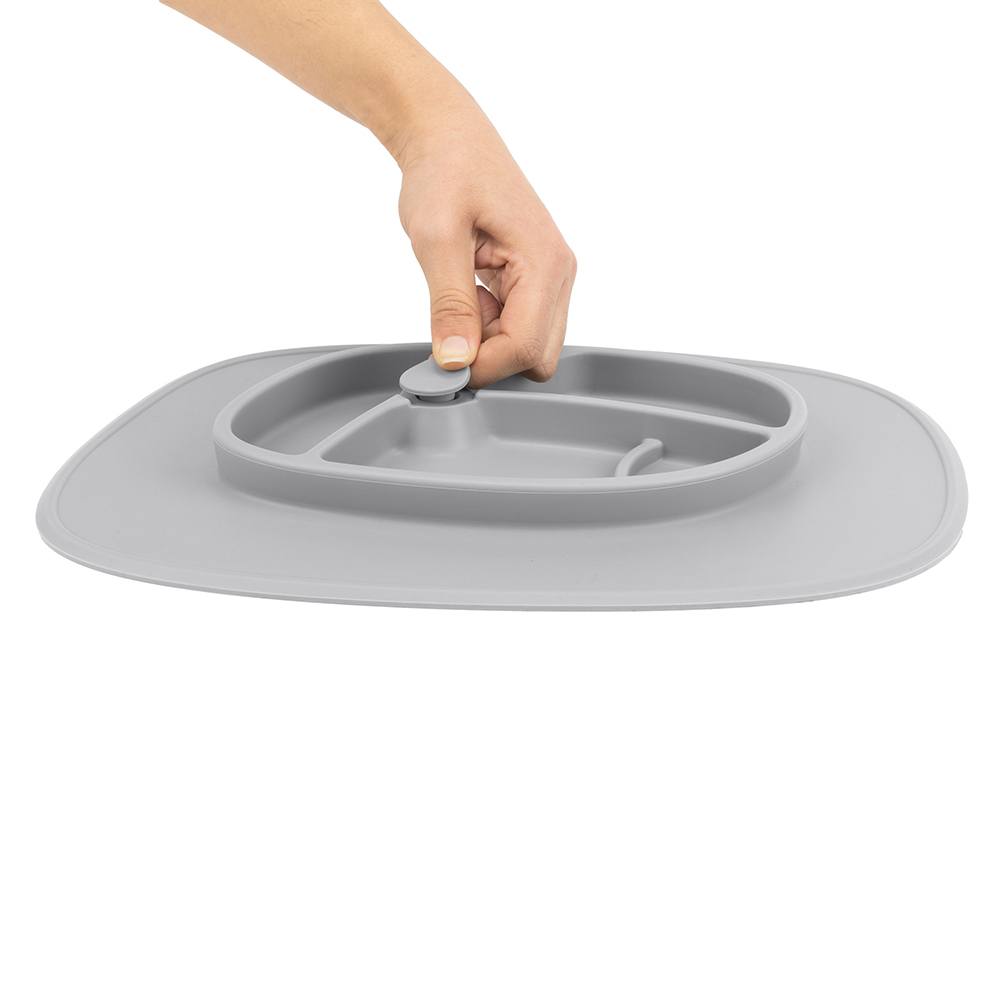 Foodie® Feeding Mat + Bowl Set: Grey Skies