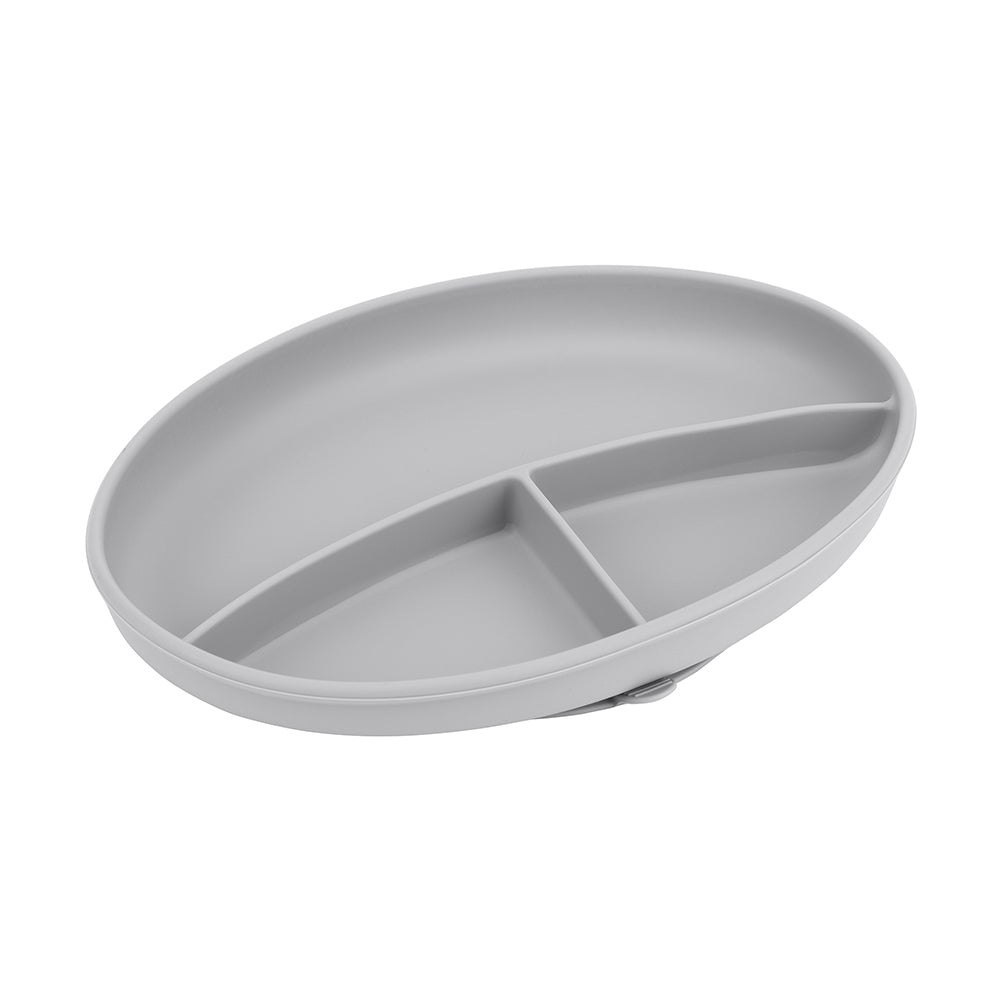 Bazzle Baby Anchor Silicone Plate in cement. Suctions to flat surfaces to not fall or slip.