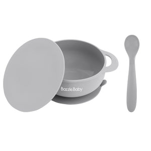 Foodie® Bowl with Lid + Spoon: Cement
