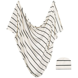Forever Swaddle + Hat Set: Classic Stripe