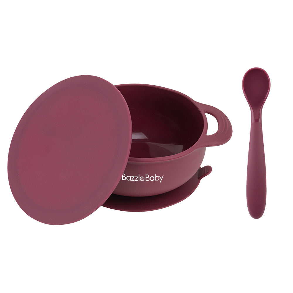 Foodie® Bowl with Lid + Spoon: Cranberry