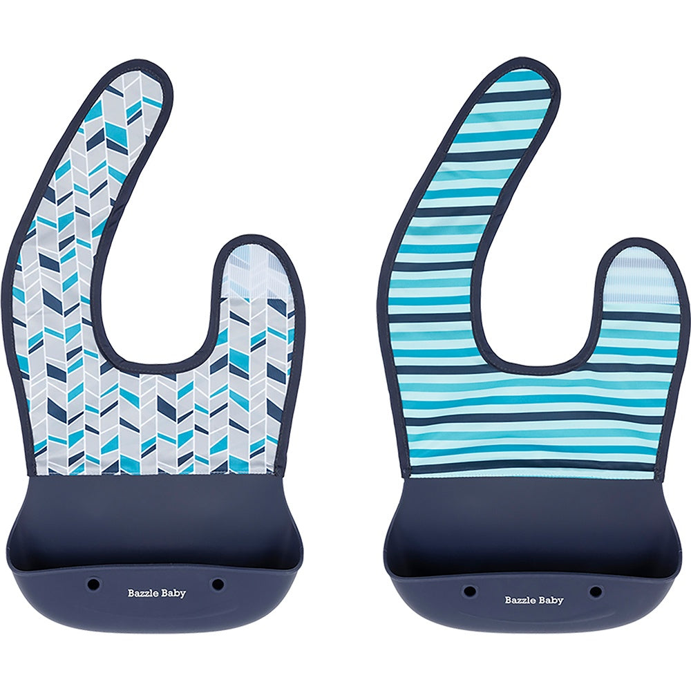 Foodie® Bib With Print 2-Pack: Diverse Stripes