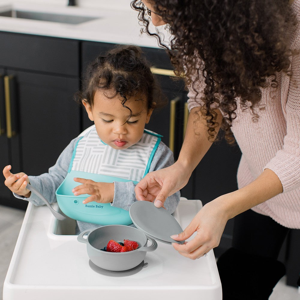 Foodie® Bowl with Lid + Spoon: Cement