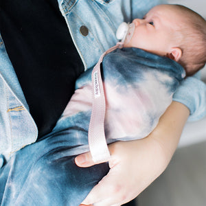 Forever Swaddle + Hat Set: Pink & Smoke Tie-Dye