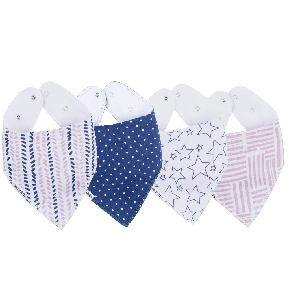 Harper Organic Bandana Bib 4-Pack