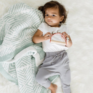Hugga Blanket + Mini Hugga Lovie: Zebra Geo